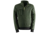 FELPA SLICK MEZZA ZIP VERDE