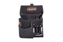 BORSA PELLE 5 TASCHE NERA