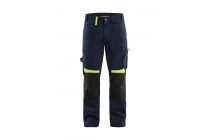 PANTALONE ARTIGIANO BLU MARINO SCURO/GIALLO HIGH VIS