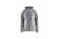 FELPA 3D GRIGIO CON CAPPUCCIO