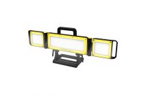 FARETTO LED PORTATILE DA CANTIERE CON 3 PANNELLI LUMINOSI A 180°