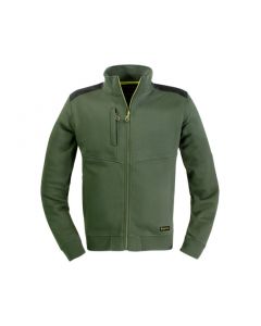 FELPA CON CERNIERA SLICK VERDE