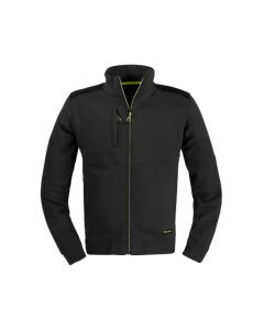 FELPA CON CERNIERA SLICK NERO