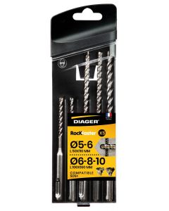 KIT 5 PZ PUNTE SDS PLUS ROCKFASTER