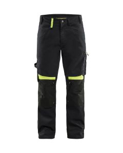 PANTALONE ARTIGIANO NERO/GIALLO
