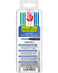 MINE PICA DRY RESISTENTI ALL'ACQUA (3 VERDI, 2 BIANCHE, 3 BLU)