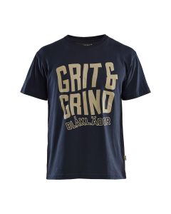 T-SHIRT GRIT AND GRIND BLU MARINO SCURO