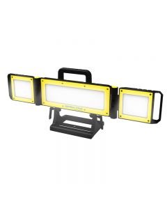 FARETTO LED PORTATILE DA CANTIERE CON 3 PANNELLI LUMINOSI A 180°